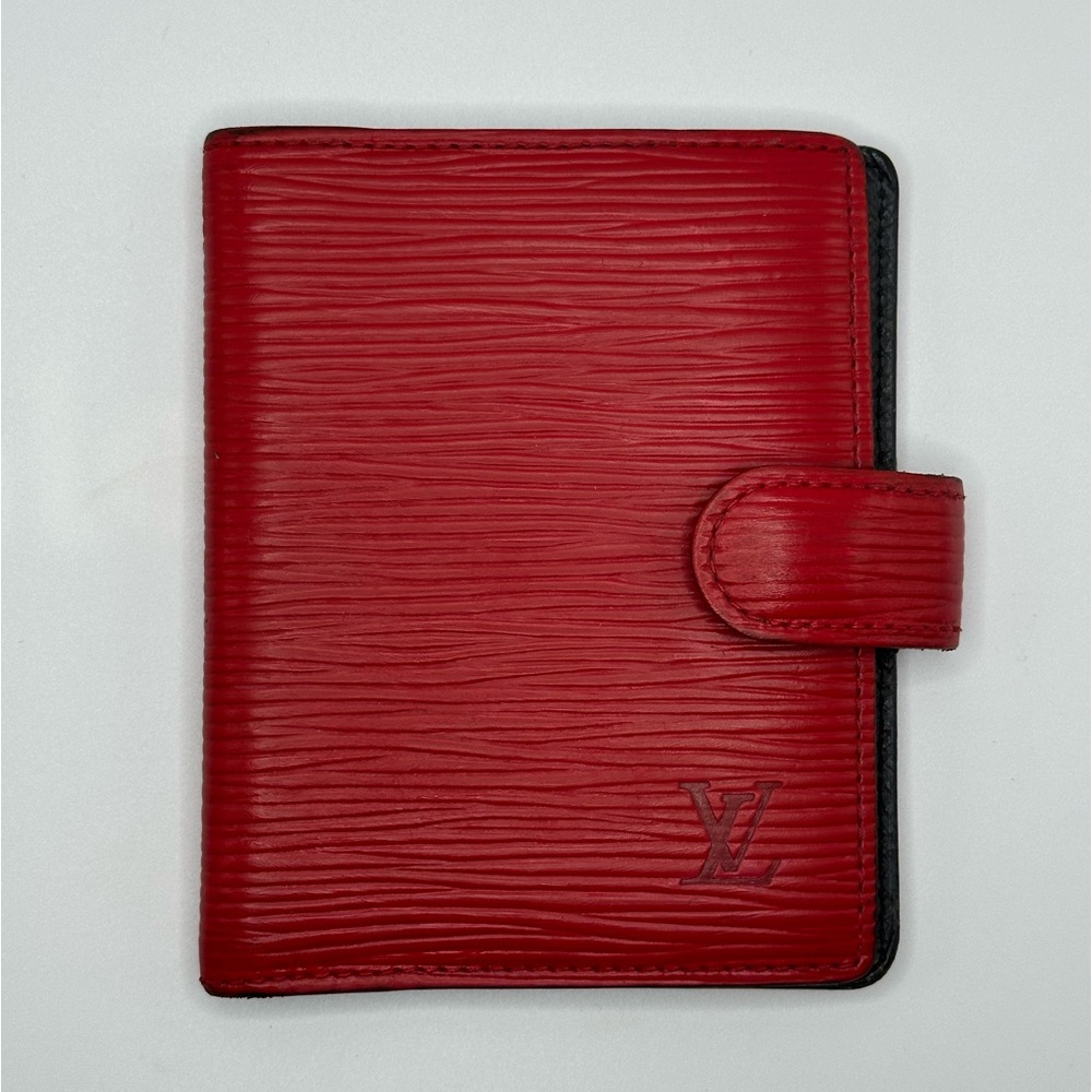 Louis Vuitton Red Epi Snap Card Holder